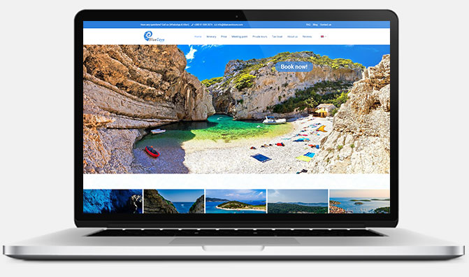 Web stranica - Blue Cave Tours