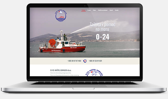 Web stranica - DVD Kaštel Gomilica d.o.o.