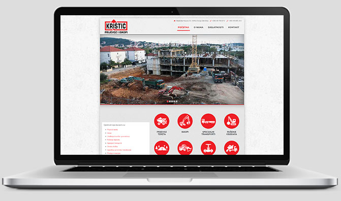 Web stranica - Iskopi Krištić